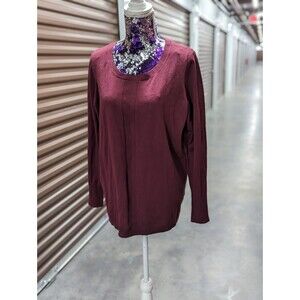 Talbots NWT 1x 14/16 Burgundy Sweater